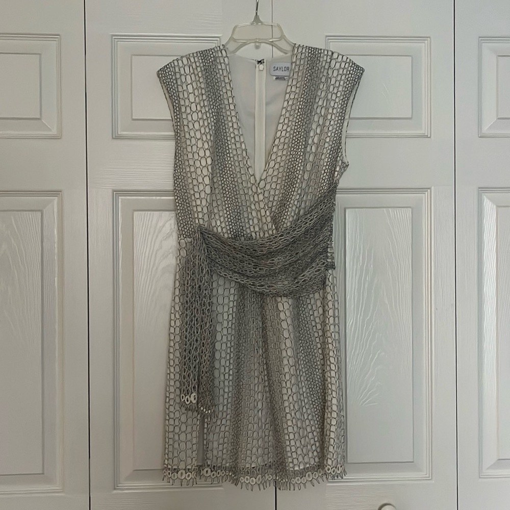 Saylor Cobra Lace Mini Dress Size Small